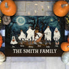 We're Here For The Boos - Family Personalized Custom Home Decor Decorative Mat - Halloween Gift For Family Members