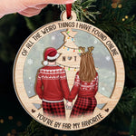 You're The Best Thing I've Ever Found On The Internet - Couple Personalized Custom Wood & Acrylic Ornament - Christmas Gift For Husband Wife, Anniversary