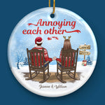 Your Hand In Mine Is The Best Gift This Christmas - Couple Personalized Custom Ornament - Ceramic Round Shaped - Christmas Gift For Husband Wife, Anniversary