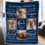 Custom Photo You Are Loved Beyond Words - Memorial Personalized Custom Blanket - Sympathy Gift For Pet Owners, Pet Lovers