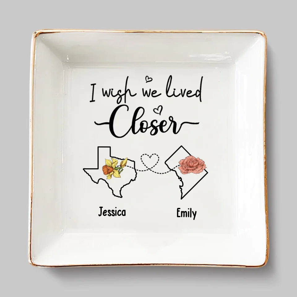 Sometimes Being With Your Best Friend Is All The Therapy You Need - Bestie Personalized Custom Jewelry Dish - Gift For Best Friends, BFF, Sisters