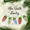 Making Spirits Bright Round The Clock - Family Personalized Custom Ornament - Acrylic Custom Shaped - Christmas Gift For Family Members