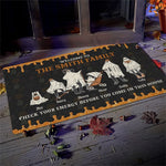 There's Some Horrors In This House - Family Personalized Custom Home Decor Decorative Mat - Halloween Gift For Family Members