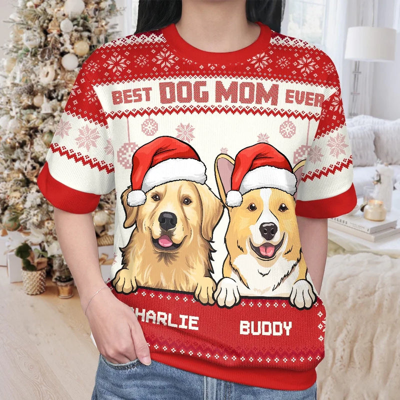 All I Want For Christmas Is You! - Dog & Cat Personalized Custom All Over Print Adult Short Sleeve Sweater - Christmas Gift For Pet Owners, Pet Lovers