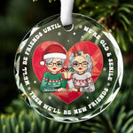 Merry Christmas To A True Friend - Bestie Personalized Custom Circle Glass Ornament - Christmas Gift For Best Friends, BFF, Sisters
