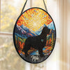 A Faithful Friend Is Never Forgotten - Memorial Personalized Custom Stained Glass Window Hanging Suncatcher - Sympathy Gift For Pet Owners, Pet Lovers