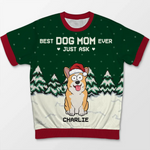 We Woof You A Hairy Christmas - Dog & Cat Personalized Custom All Over Print Adult Short Sleeve Sweater - Christmas Gift For Pet Owners, Pet Lovers