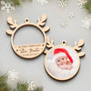 Custom Photo Our Little Reindeer Is Ready For Their First Sleigh Ride! - Family Personalized Custom Shaped 2 Layered Wood Christmas Ornament - Christmas Gift For Baby Kids, Newborn Baby