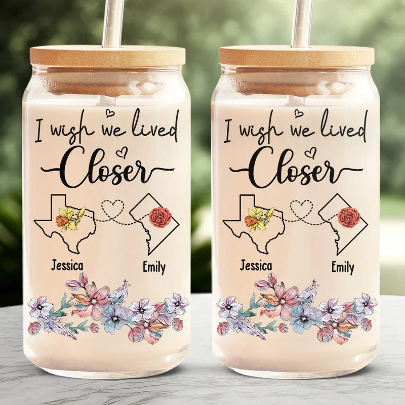 A Great Way To Toast To Your Friendship - Bestie Personalized Custom Glass Cup, Iced Coffee Cup - Gift For Best Friends, BFF, Sisters