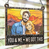 Custom Photo Life Is Better With You By My Side - Couple Personalized Window Hanging Suncatcher - Gift For Husband Wife, Anniversary