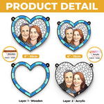 Custom Photo Couple Gifts - Personalized Suncatcher Ornament