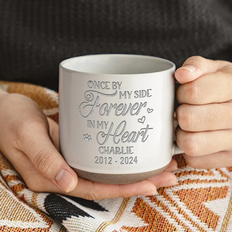 The Moment Your Heart Stopped, Mine Changed Forever - Memorial Personalized Custom Pottery Mug - Sympathy Gift For Pet Owners, Pet Lovers