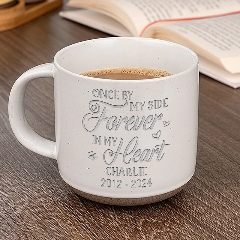 The Moment Your Heart Stopped, Mine Changed Forever - Memorial Personalized Custom Pottery Mug - Sympathy Gift For Pet Owners, Pet Lovers