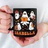 Ghosts Have The Most Fun - Family Personalized Custom Black Mug - Halloween Gift For Family Members