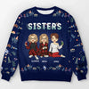 Jingle Ladies Rock - Bestie Personalized Custom Ugly Sweatshirt - Unisex Wool Jumper - Christmas Gift For Best Friends, BFF, Sisters