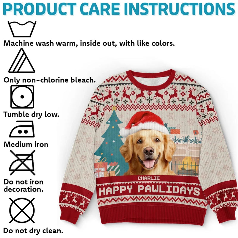 Custom Photo You're The Best Present Ever - Dog & Cat Personalized Custom Ugly Sweatshirt - Unisex Wool Jumper - Christmas Gift For Pet Owners, Pet Lovers