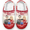 Christmas Is A Time For Comfort, Joy, And Family Bonding - Family Personalized Custom Fluffy Slippers - Christmas Gift For Family Members