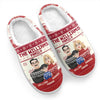 Christmas Is A Time For Comfort, Joy, And Family Bonding - Family Personalized Custom Fluffy Slippers - Christmas Gift For Family Members