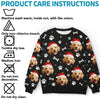 Custom Photo Celebrate Christmas With Furry Friends - Dog & Cat Personalized Custom Ugly Sweatshirt - Unisex Wool Jumper - Christmas Gift For Pet Owners, Pet Lovers