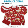 Custom Photo Puppy's Furrst Christmas - Dog & Cat Personalized Custom Ugly Sweatshirt - Unisex Wool Jumper - Christmas Gift For Pet Owners, Pet Lovers
