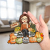 Grandma's Little Pumpkin - Family Personalized Custom 2-Layered Wooden Plaque With Stand - Gift For Mom, Grandma
