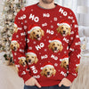 Custom Photo Puppy's Furrst Christmas - Dog & Cat Personalized Custom Ugly Sweatshirt - Unisex Wool Jumper - Christmas Gift For Pet Owners, Pet Lovers