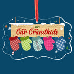 Christmas Is Going Home To Celebrate With Family - Family Personalized Custom Benelux Glass Ornament - Christmas Gift For Grandma, Grandpa