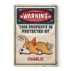 This Property Is Protected By My Dog - Dog Personalized Custom 3D Inflated Effect Printed Metal Sign - House Warming Gift For Pet Owners, Pet Lovers
