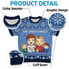 Family Is The Heart Of Christmas - Family Personalized Custom All Over Print Adult Short Sleeve Sweater - Christmas Gift For Family Members