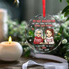 Watching You Be A Mother - Family Personalized Custom Circle Glass Ornament - Christmas Gift For Mom, Daughter
