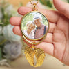 Custom Photo Always With You - Personalized Custom Memorial Charm Angel Wings - Sympathy Gift For Family Members