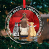 Feline Jolly This Christmas! - Dog Personalized Custom Circle Glass Ornament - Christmas Gift For Pet Owners, Pet Lovers