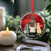 Feline Jolly This Christmas! - Dog Personalized Custom Circle Glass Ornament - Christmas Gift For Pet Owners, Pet Lovers