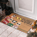 Merry Christmas Ya Filthy Animal - Family Personalized Custom Home Decor Decorative Mat - Gift For Family Members