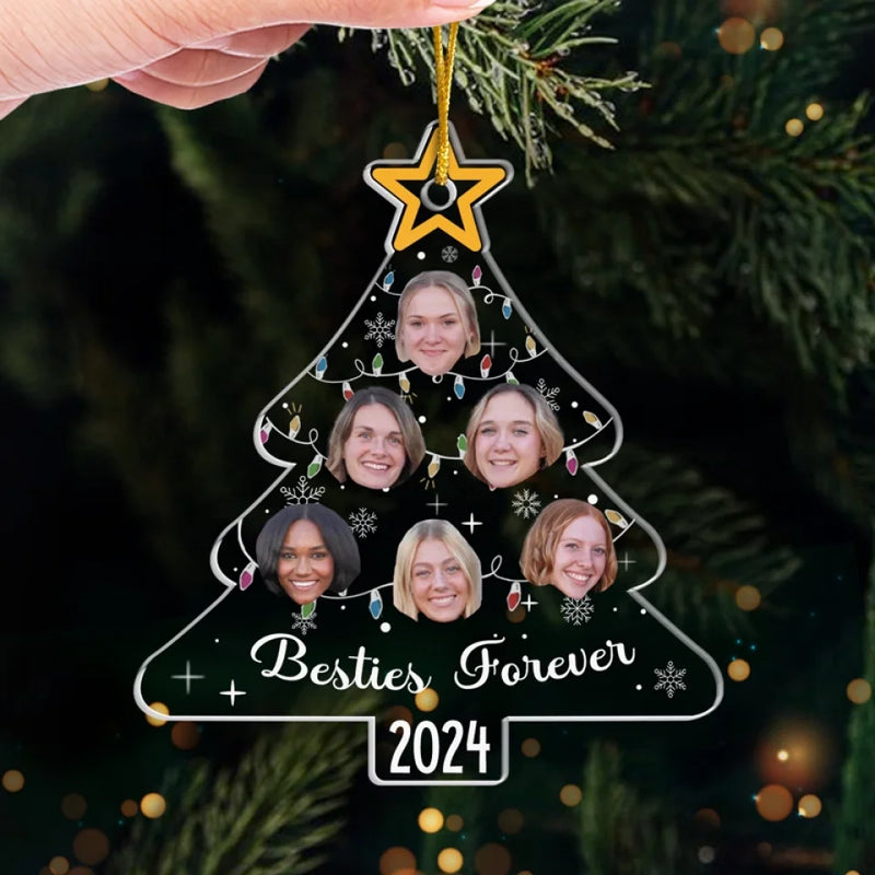 Custom Photo Friendship Is The Sweetest Form Of Love - Bestie Personalized Custom Ornament - Acrylic Custom Shaped - Christmas Gift For Best Friends, BFF, Sisters