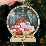 Custom Photo Christmas Family Gifts - Personalized Ornament