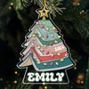 All Booked For Christmas - Personalized Custom Ornament - Acrylic Custom Shaped - Christmas Gift For Book Lovers