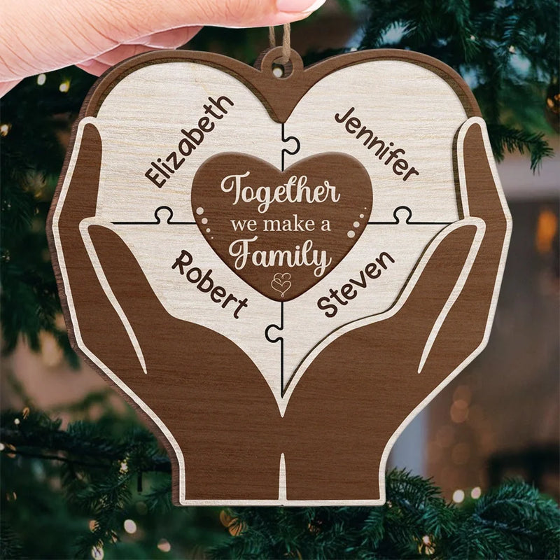 The True Spirit Of Christmas Lies In Your Heart - Family Personalized Custom Ornament - Wood Custom Shaped - Christmas Gift For Family Members