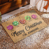 Have A Holly, Jolly Christmas - Family Personalized Custom Home Decor Decorative Mat - Christmas Gift For Family Members