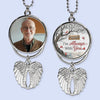 Custom Photo Not A Day Goes By That You're Not Missed - Personalized Custom Memorial Charm Angel Wings - Sympathy Gift For Family Members