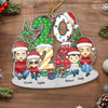 The Joy Of Christmas Is Family Gathered Near - Family Personalized Custom Ornament - Acrylic Custom Shaped - Christmas Gift For Family Members
