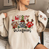 Happy Pawlidays - Dog & Cat Personalized Custom Unisex Sweatshirt With Design On Sleeve - Christmas Gift For Pet Owners, Pet Lovers