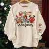 Happy Pawlidays - Dog & Cat Personalized Custom Unisex Sweatshirt With Design On Sleeve - Christmas Gift For Pet Owners, Pet Lovers