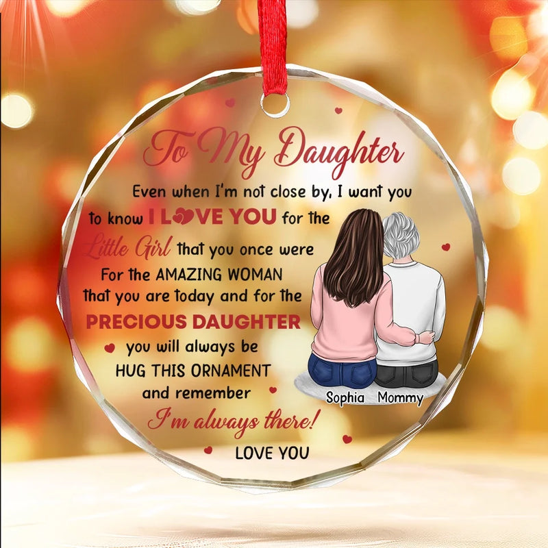 For The Amazing Woman That You Are Today - Family Personalized Custom Circle Glass Ornament - Christmas Gift For Mom, Daughter