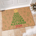 Christmas With My Family Is My Happy Place! - Family Personalized Custom Home Decor Decorative Mat - Christmas Gift For Family Members