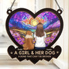 You & Me, A Bond That Can't Be Broken - Memorial Personalized Window Hanging Suncatcher - Sympathy Gift For Pet Owners, Pet Lovers