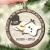 To The One Who Puts Up With All My Meltdowns - Bestie Personalized Custom Shaped 2 Layered Wood Christmas Ornament - Christmas Gift For Best Friends, BFF, Sisters