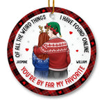 I Love You Then I Love You Still - Couple Personalized Custom Ornament - Ceramic Round Shaped - Christmas Gift For Couple