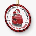 I Love You Then I Love You Still - Couple Personalized Custom Ornament - Ceramic Round Shaped - Christmas Gift For Couple