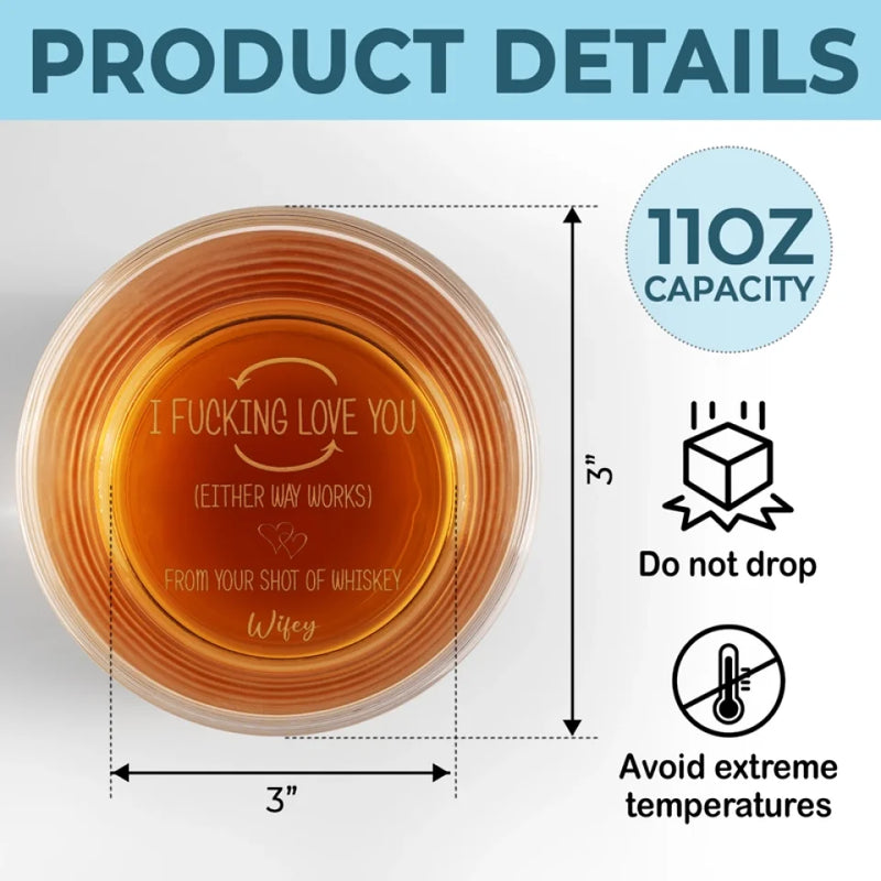 You Give Love A Special Meaning - Couple Personalized Custom Whiskey Glass - Gift For Husband Wife, Anniversary